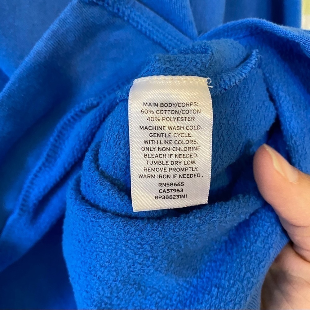 BP Crewneck Sweatshirt Blue Faded Oversized XXS - Picture 4 of 7